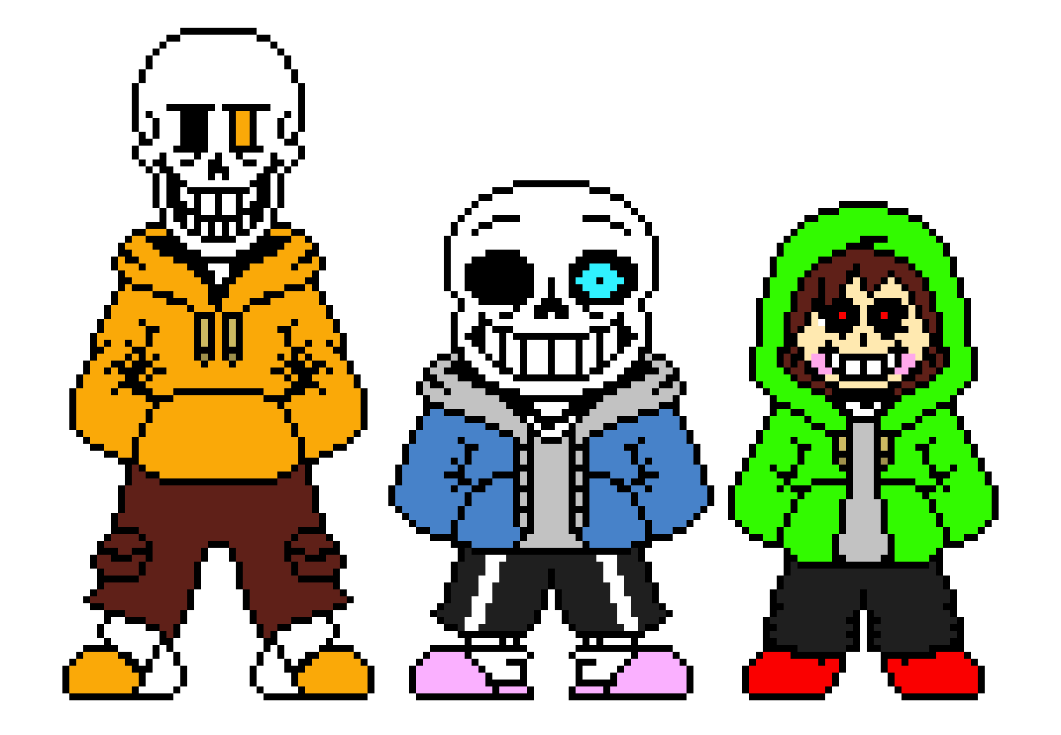 Bad Time Trio Sans Papyrus and Chara 