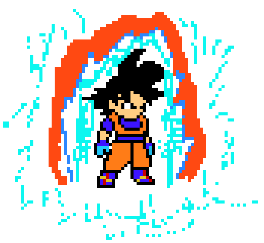 [66c5db] 8Bit Goku Charging up