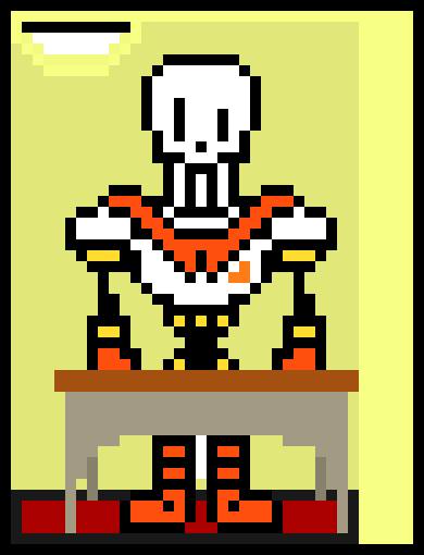 [9664c4] pupyrus_behind_desk_and_in_room-UNDERTALE fan art