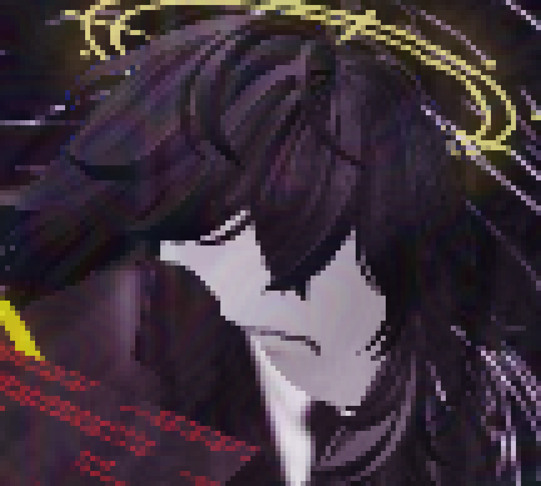 [816c09] *Being yanked and thrown from her box- the tablet follows her. She looks up at the figure and gun* 