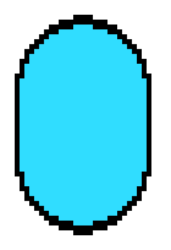 Pixel Art oval 1