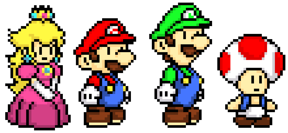Peach, Mario, Luigi and Toad