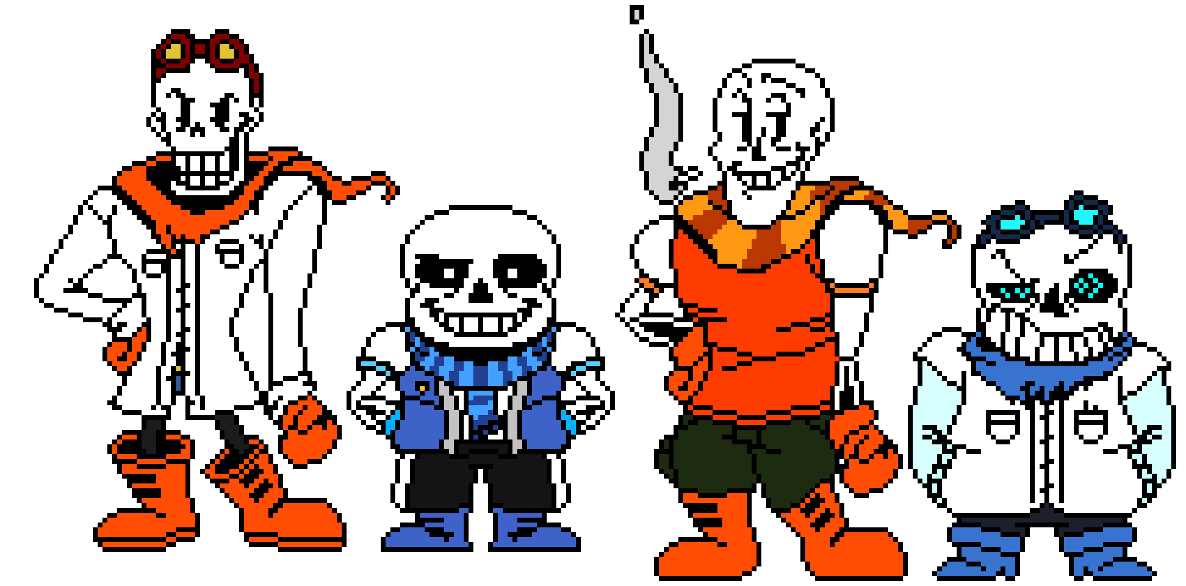 [ad245b] Inverted Fate & Classic Mirrored Inversion Sans & Papyrus.