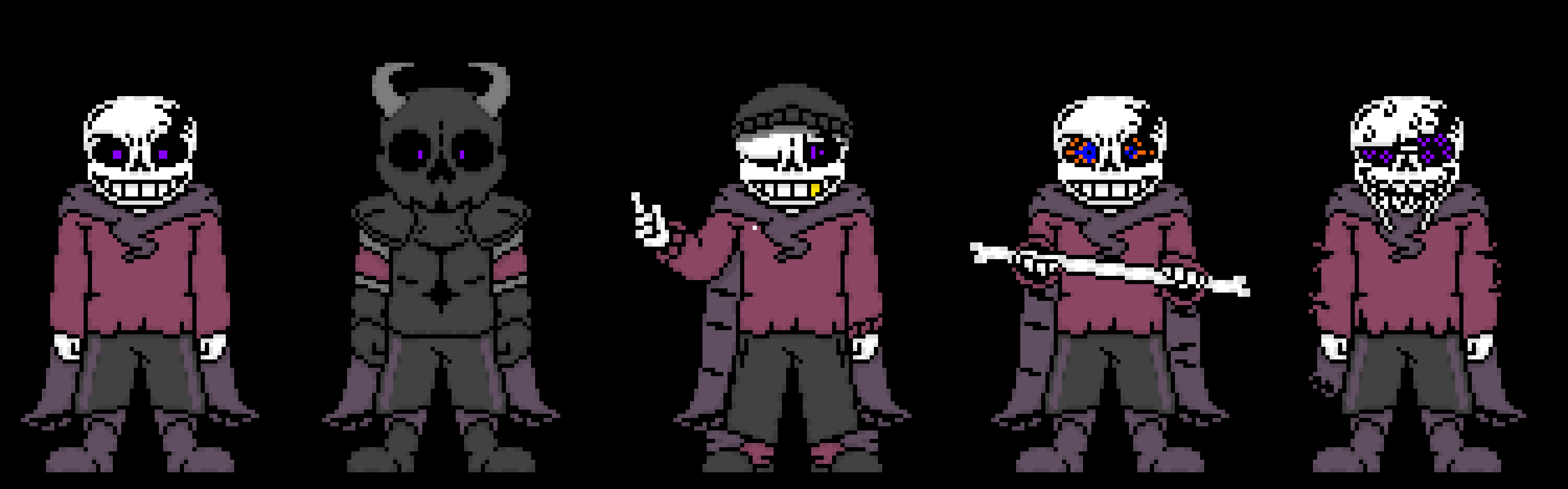 [57dac4] made all this in one day (sprite wise, AU wise would be all but one), crazy bruh