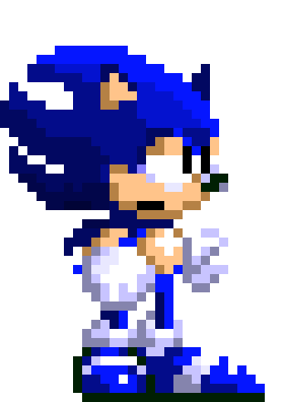 actually there was a glitch in mania that could make you blue super sonic soo... yeah..*