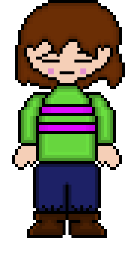[78a5cd] Chara is talking about the pink guy...}SE!Frisk