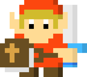 [64744a] 8 bit link (red tunic)