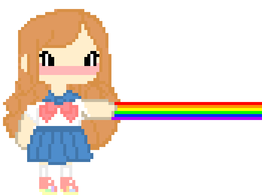 -fires rainbow at the evil frisk- YEEET