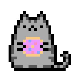 cat with a donut