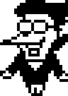 [55019f] Spamton BLACK AND WHITE
