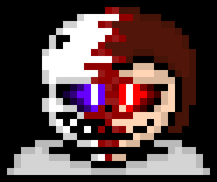 [57dac4] lets play a little game *his eyes glow differently, they seem familiar to you* heheh, play time! *summons a maniac blaster and blasts it at him*