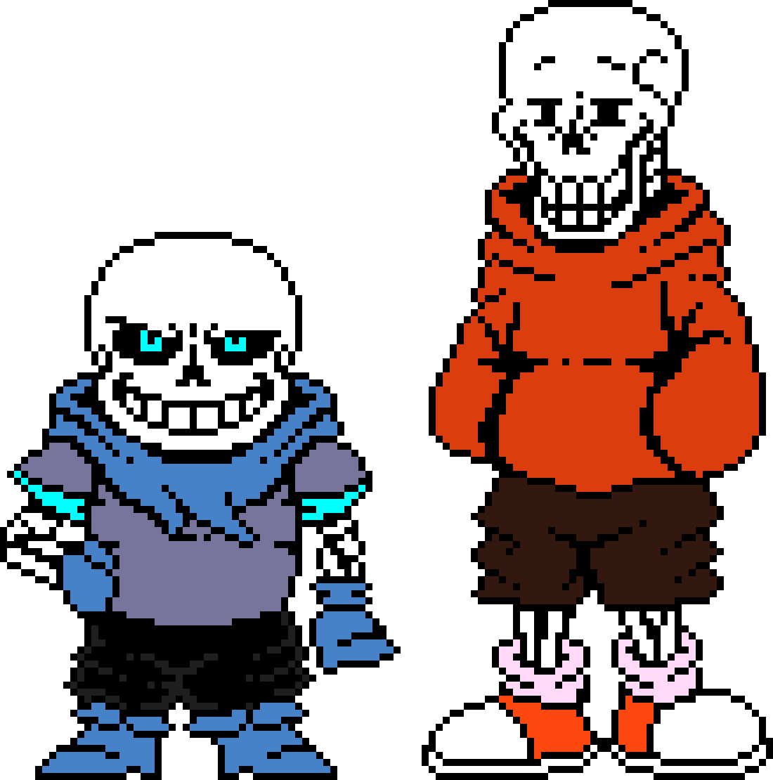 UnderSwap SkeleBros Sans and Papyrus