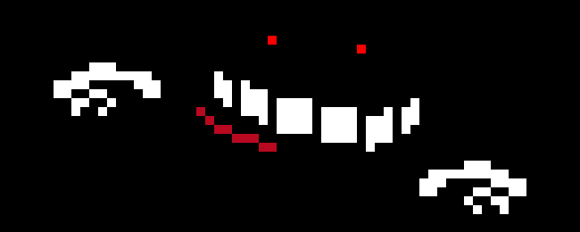 [9bf609] (2 viking battle axes, 4 arms, half of his bottom jaw gone, few broken teeth, blood coming out of his eye sockets, spine showing, a dozen pixels taller and cracks on the top of his skull, thats some things for ya DST)