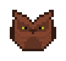 [9664c4] A pixel art of an owl