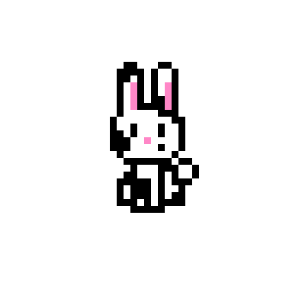 [0c7eeb] white spotted bunny