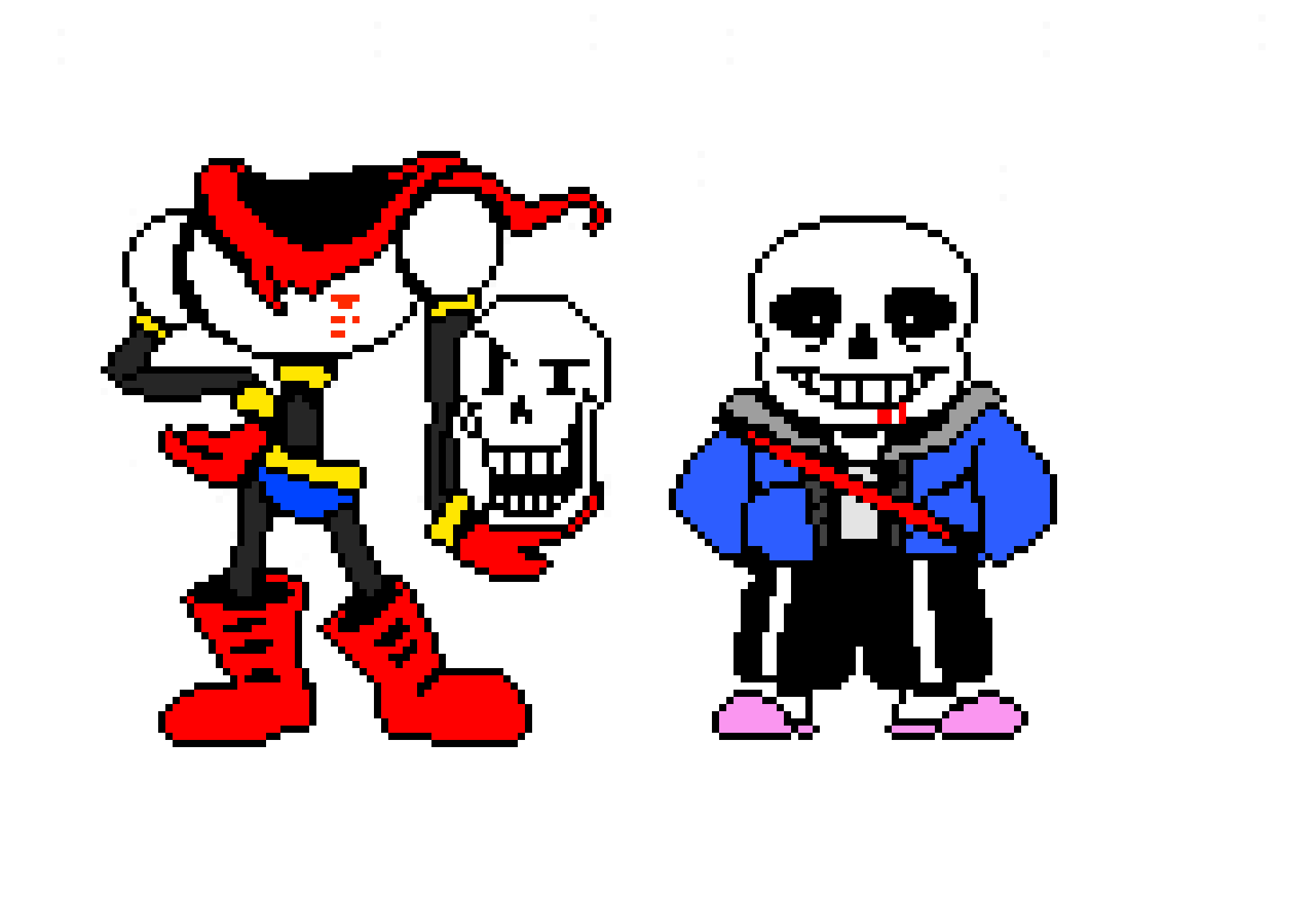 [b4c16a] THE GREAT PAPYRUS and sans the skeleton damaged
