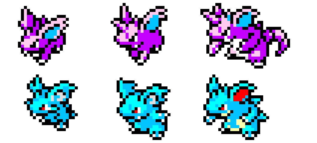 [393e5a] nidoran line male and female