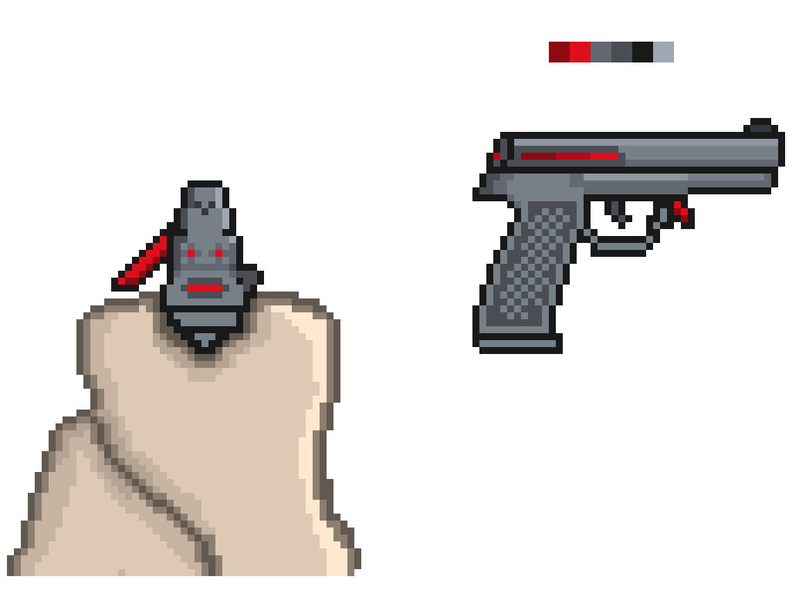 Hands With Gun with model of gun edited for stinky peoples preferences :rolling_eyes: