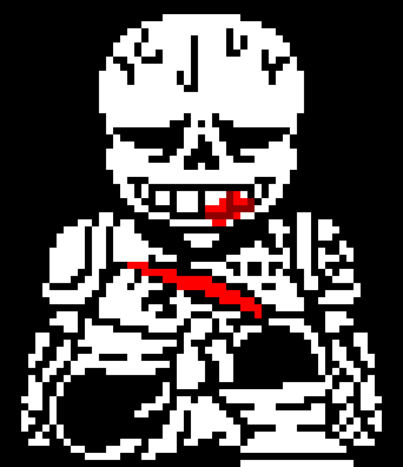 [55e4e5] -he starts to laugh while blood flys out- Ha...h-ha.. -Distrust!Sans