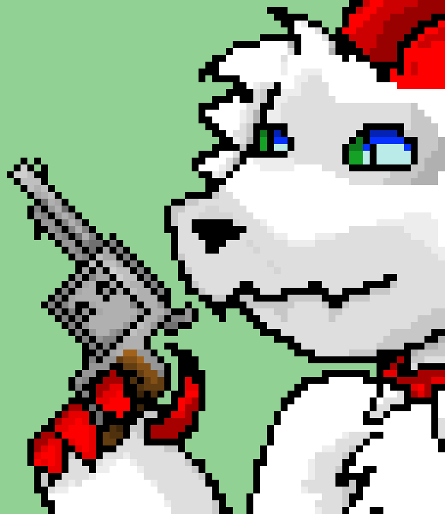 [95be89] -He raised the gun back up- Fun fact, it shoots ACTUAL, golden bullets, with a ring of fire, following behind it... -He put the gun away-
