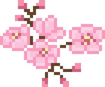 [9b9cad] Flower Pixel Art