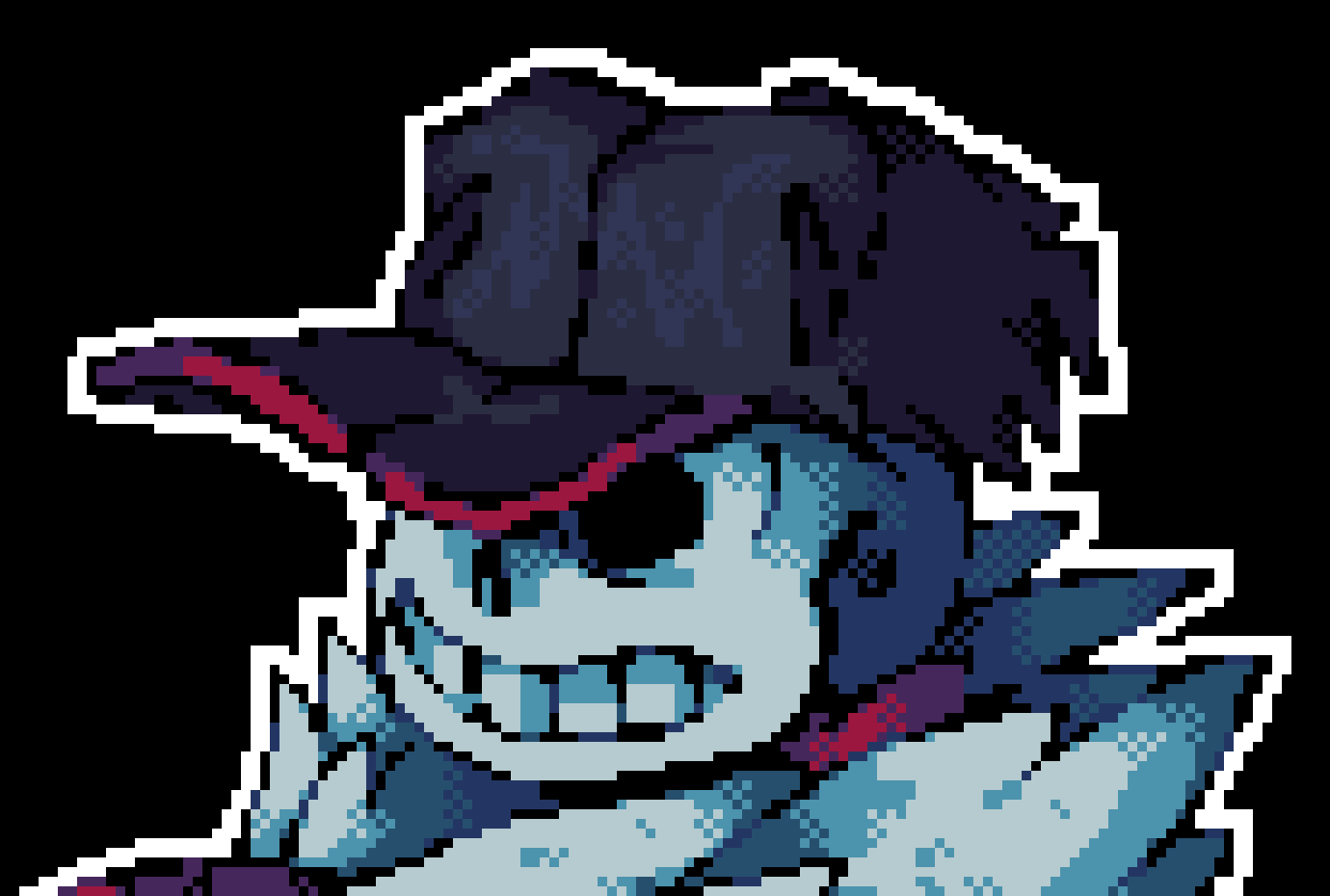 [8426a8] framing and sketching is always difficult w pixel art, being particular w the same is difficult bc youre kinda forced to literally be pixel perfect