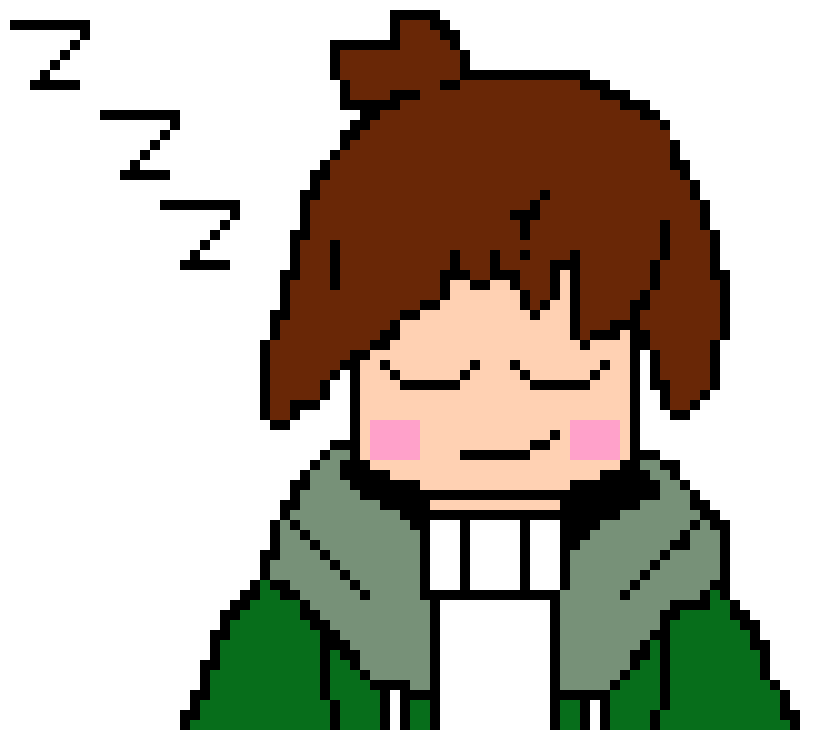 [b9de0d] *she starts to fall asleep* - shifty chara.
