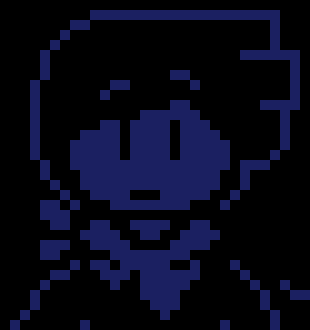 [77b851] - Knocks on a door or rock waiting for both SF! Chara's to reply or notice -