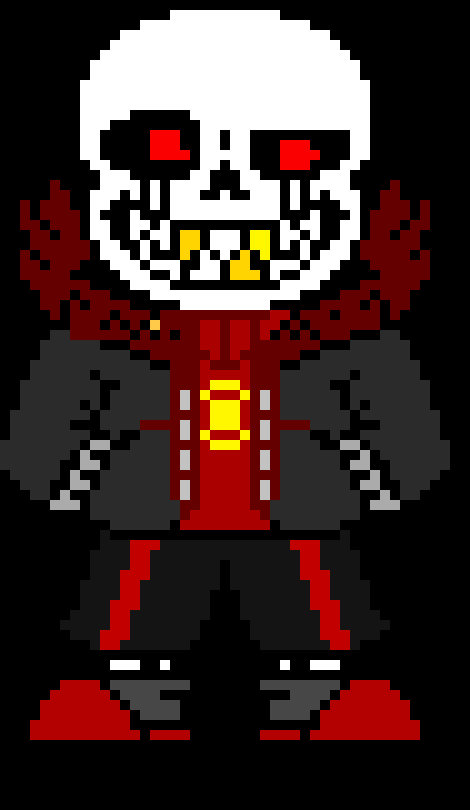 [54b5be] Triple fell!killer sans phase 2 (black background)