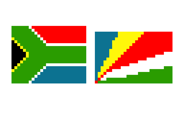 [a585ea] RSA and Seychelles Flags