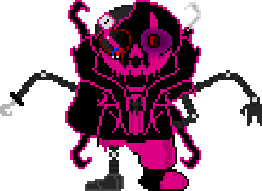 [56d547] *the virus blaster opens its mouth as a giant pink tentacle comes flying out towards xavier*