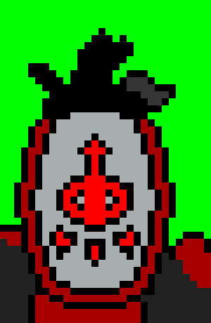 [05a745] *Yiga Footsoldier stands straight up with his arms straight by his torso and leans towards the bush Mitsuki hid in.*