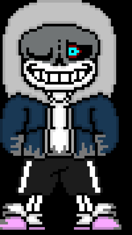 [888202] its the only existing canon design for him, there is no "snowdin encounter" or "jugdement hall enounter". i dont make the rules, wanna complain, complain to the creator