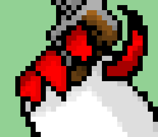 [95be89] -The gun is caught within his claws, making it impossible to remove it-