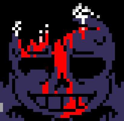 [7ce906] Should have gotten more food... *(He'd teleport behind twilight, having 3 strikes on him.) -HorrorTale Sans