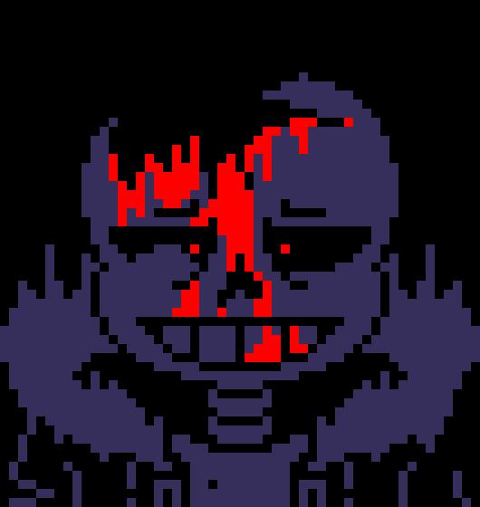 [7ce906] *(While looking for food, he considered something.) -HorrorTale Sans