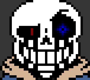 [752b4c] killer sans doesnt have magic he stabbed his eyes out he only has the knife you idiot