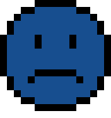 [293fff] Pixel Sad Face