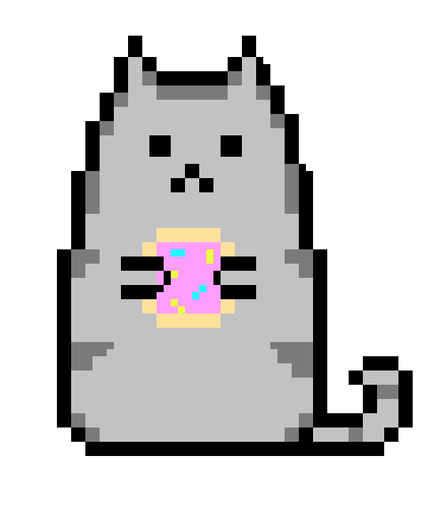 [a7d5b9] Pusheen pixel art