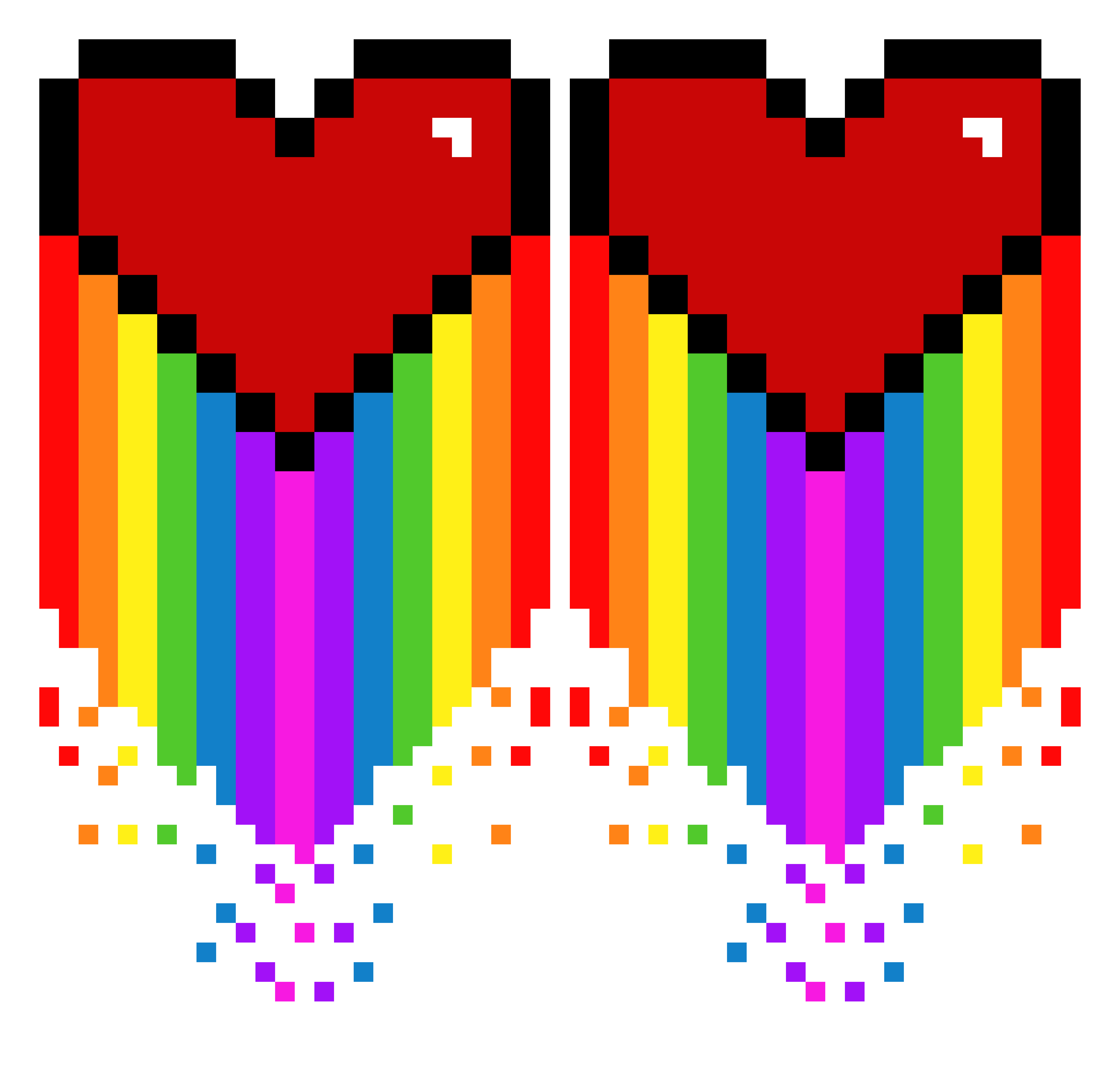 [9664c4] 2 Pixel Flying Hearts