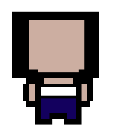 [21707d] Pixel art character 2 (Black Hair)