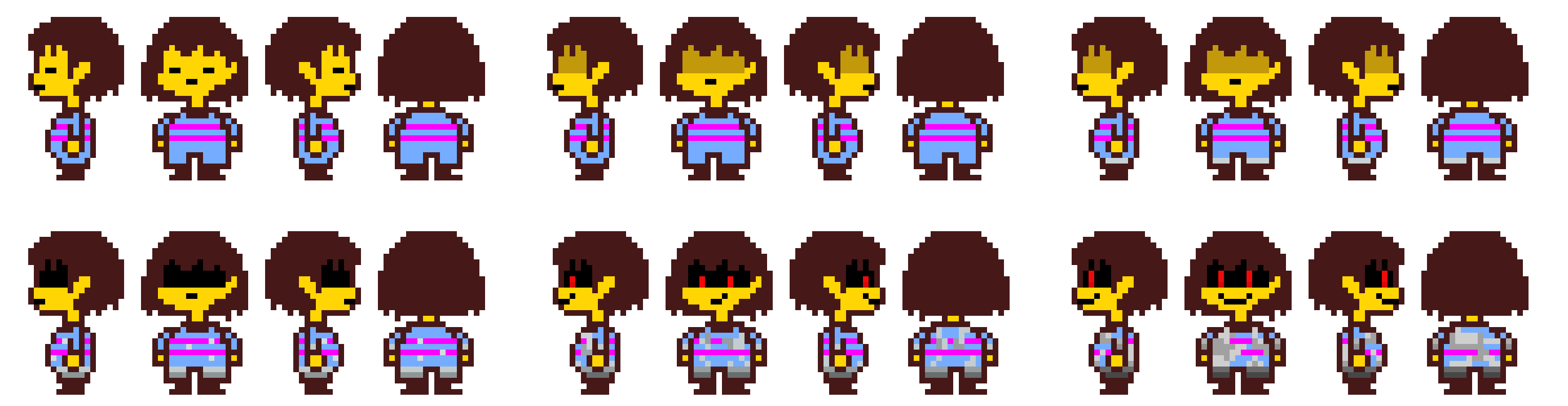 [59924c] Frisk Genocide Sprite Sheet (Edited)