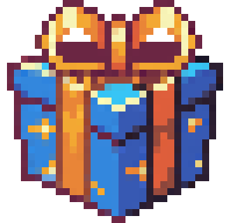 [7854d8] blue gift gold