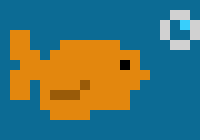 [9664c4] Fat Goldfishy with a bubble