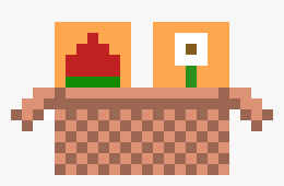 [ba9a2d] watermelon and daisy basket