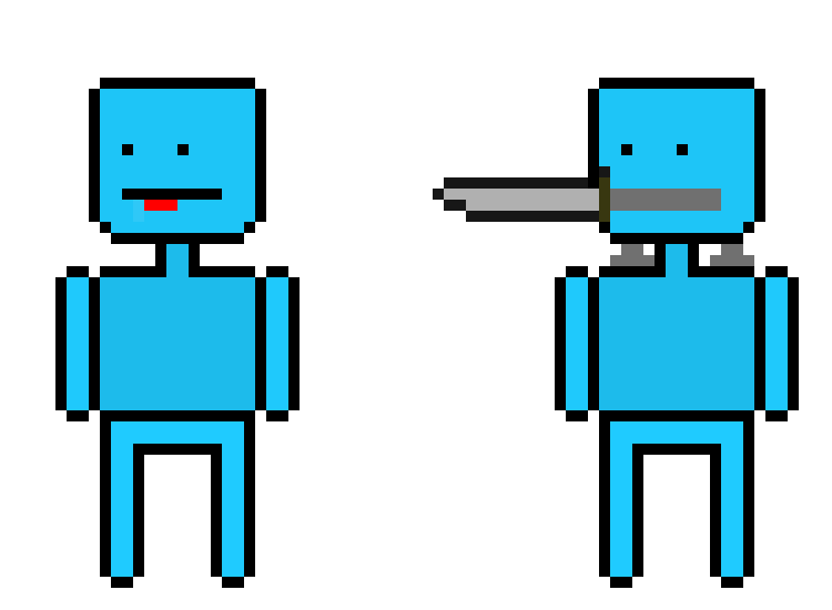 [dde18c] blue man will chop you up if he is mad at you hehe
