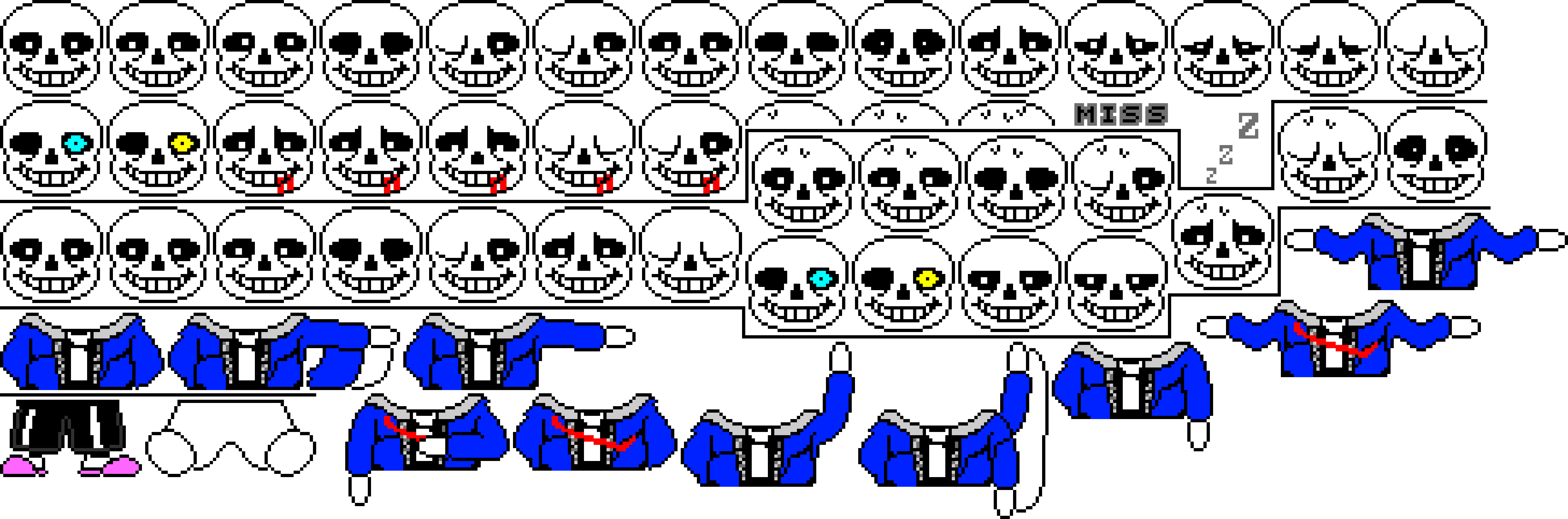 Undertale Sans Sprite Sheet