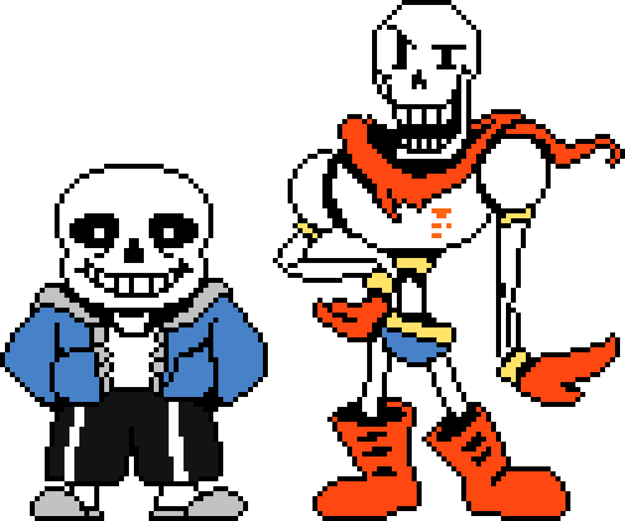 Undertale Sans and Papyrus The Skeletons. ( Sans Update V2 )