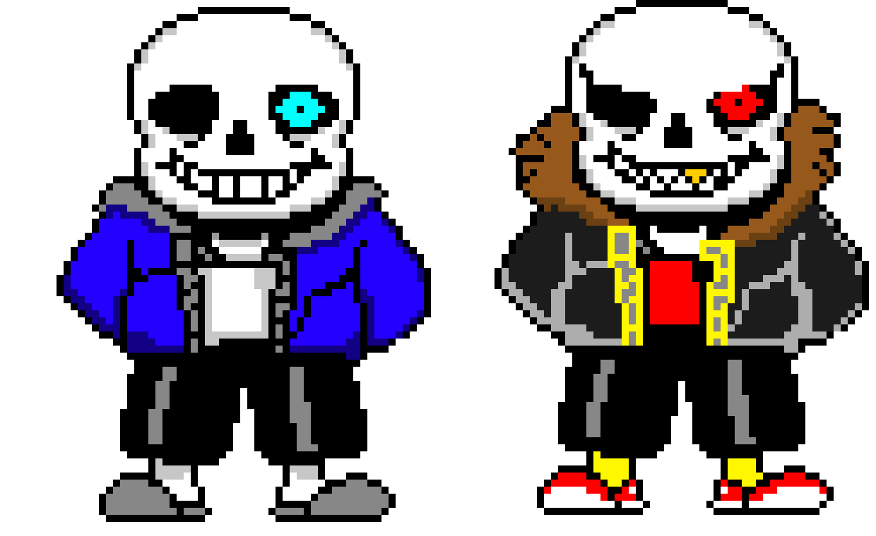 [9664c4] underfell sans and sans (glowing eye)