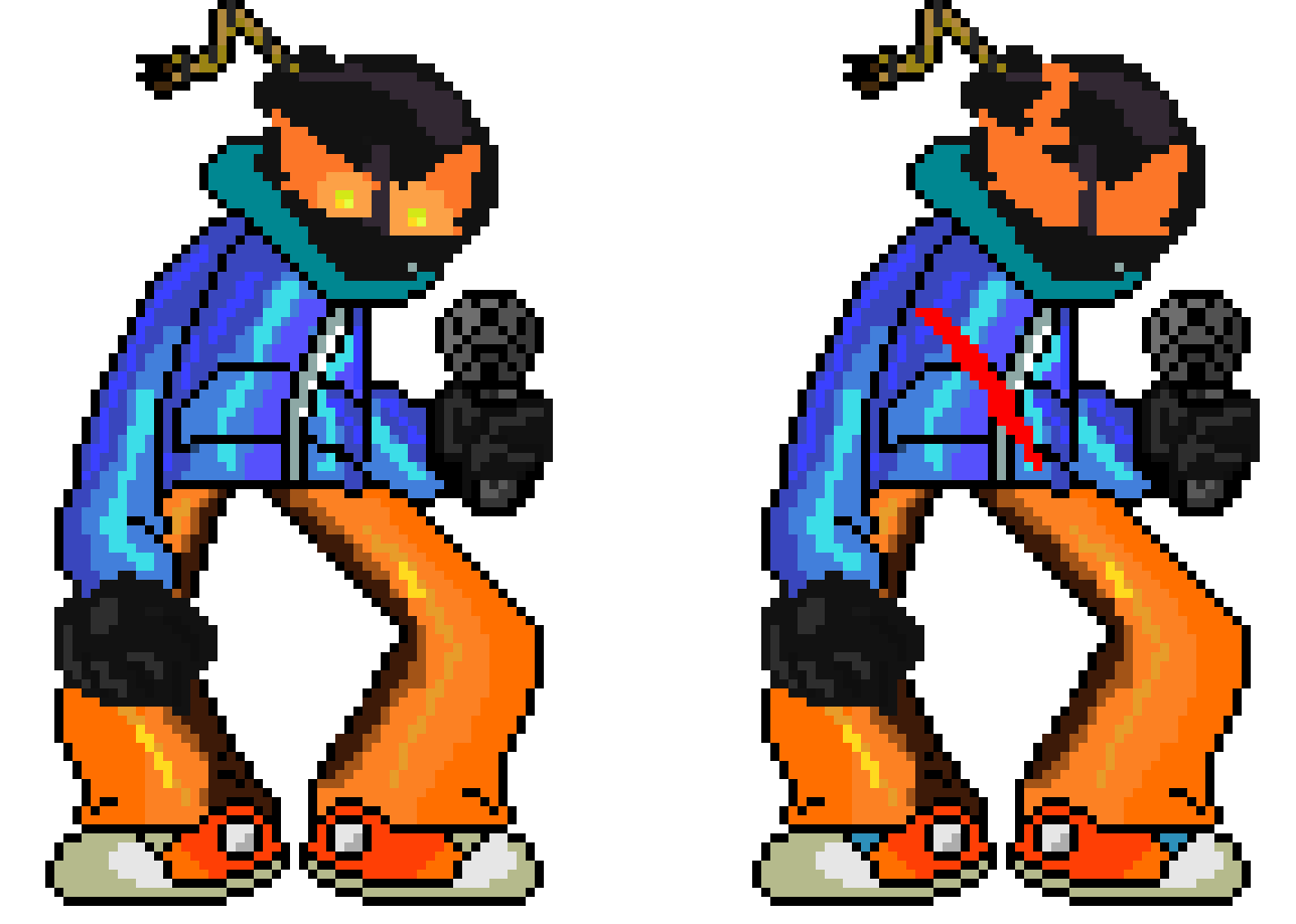 ReColored Whitty + Sanstty last breath -FlamingStar